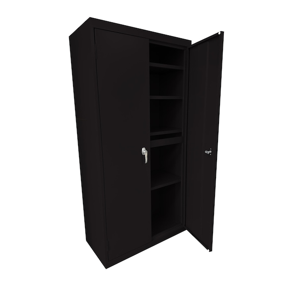 Steel Cabinets Usa Storage Cabinet, 78 in H, 36 in W, Black, 4 Shelves UA-362478-B - main